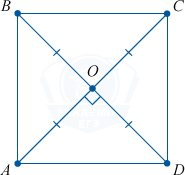 Квадрат тождественными, перпендикулярными диагоналями
