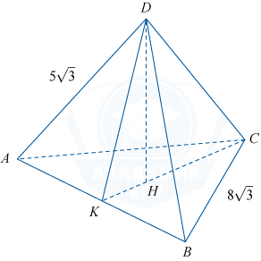 Пирамида ABCD в основании которой лежит правильный треугольник ABC