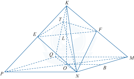 Правильная четырёхугольная пирамида с сечением - плоскостью