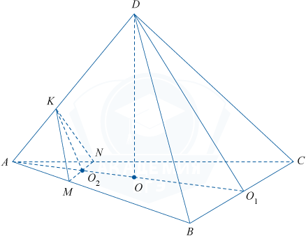 Правильная треугольная пирамида с внутренней плоскостью